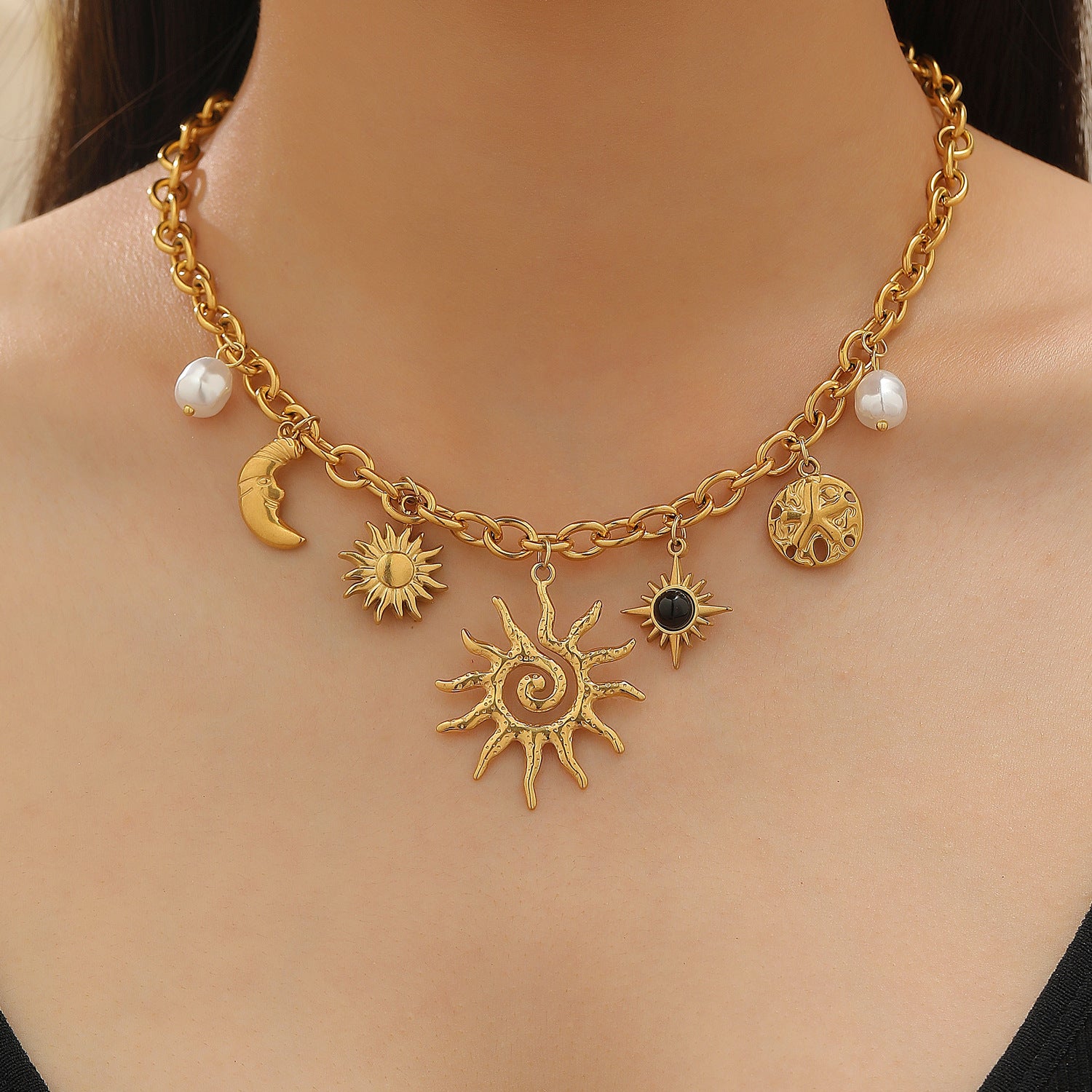 Wholesale Fruit Geometric Pendant Clavicle Necklace